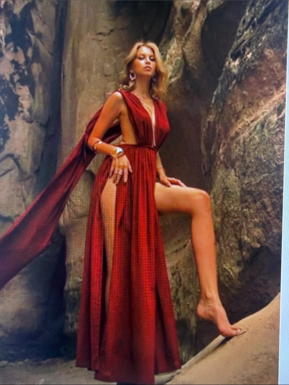 Goddess Sleeveless Maxi Dress in Deep Wine Burgundy